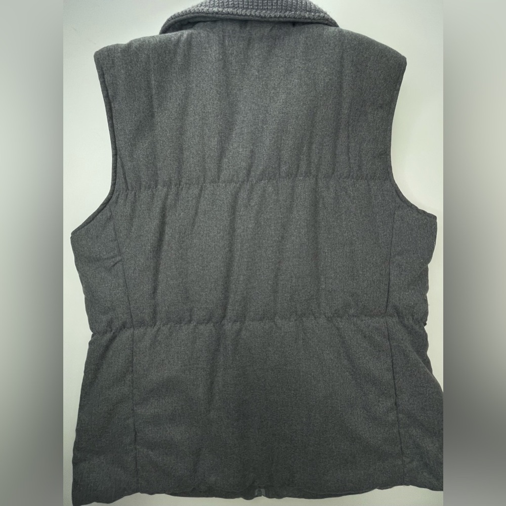 Coldwater Creek Mens Charcoal Gray Knit Collar Puffer Vest XL - Picture 8 of 12